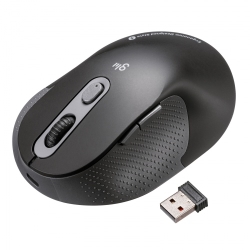 静音ワイヤレスエルゴノミクスコンボマウス(2.4GHzワイヤレス+Bluetooth・高さ45mm) MA-EWBBS528MBK