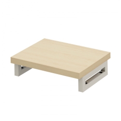 サンワサプライ eモニタ台(角脚・薄い木目天板)W400×D300【受注生産品】 EMR-LCK4030LM