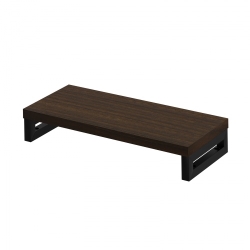 サンワサプライ eモニタ台(角脚・濃い木目天板)W600×D250【受注生産品】 EMR-LCK6025M