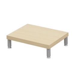 サンワサプライ eモニタ台(丸脚・薄い木目天板)W400×D300【受注生産品】 EMR-LCM4030LM