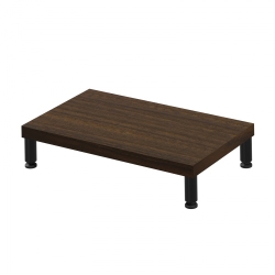 サンワサプライ eモニタ台(丸脚・濃い木目天板)W500×D300【受注生産品】 EMR-LCM5030M