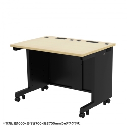 サンワサプライ eデスク(薄い木目+ブラック)W1000×D600×H720【受注生産品】 ED-SK10060BKLM72