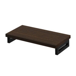 サンワサプライ eモニタ台(角脚・濃い木目天板)W600×D300【受注生産品】 EMR-LCK6030M