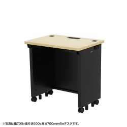 サンワサプライ eデスク(薄い木目+ブラック)W750×D500×H700【受注生産品】 ED-SK7550BKLM