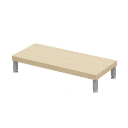 サンワサプライ eモニタ台(丸脚・薄い木目天板)W600×D250【受注生産品】 EMR-LCM6025LM