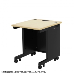 サンワサプライ eデスク(薄い木目+ブラック)W650×D700×H700【受注生産品】 ED-SK6570BKLM