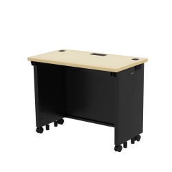 サンワサプライ eデスク(薄い木目+ブラック)W900×D500×H700【受注生産品】 ED-SK9050BKLM