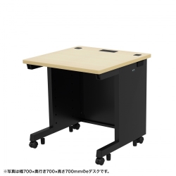 サンワサプライ eデスク(薄い木目+ブラック)W750×D650×H700【受注生産品】 ED-SK7565BKLM