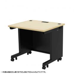 サンワサプライ eデスク(薄い木目+ブラック)W800×D600×H720【受注生産品】 ED-SK8060BKLM72 33,176円