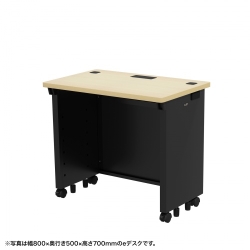サンワサプライ eデスク(薄い木目+ブラック)W850×D500×H700【受注生産品】 ED-SK8550BKLM