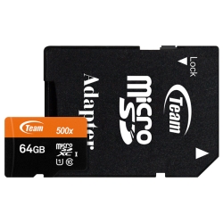 Micro SDXCカード UHS-1 64GB SDアダプタ付 TUSDX64GUHS03