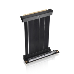 PCI-E 4.0 Dual 90 Degree Riser Cable 130mm Black