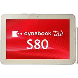 dynabook Tab S80/N:Atom Z3735F/2G/64GtbV/Digitizer+Touchpanel/10.1_WXGA/8.1Pro 32/Office/LTE(docomo) PS80NSYK9P7AD41