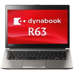 dynabook R63/P:Core i5-5300UA4GBA256GB_SSDA13.3_HDAWLANA7 Pro 32AOffice PR63PBAA347AD81