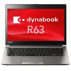 Dynabook dynabook R63/F：Core i5-6200U、8GB、256GB_SSD、13.3型HD、WLAN＋BT、Win10 Pro 64 bit、Office HB