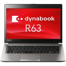 dynabook R63/J：Core i5-7200U、8GB、256GB SSD、13.3型HD、WLAN＋BT、Win10 Pro 64  bit、Office無