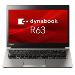 dynabook R63/M:Core i7-8550UA8GBA256GB SSDA13.3^HDAWLAN+BTAWin10 Pro 64 bitAOffice HB PR63MRA4447QD21