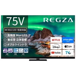 �yREGZA�z4K�t���e���r 75V�^ MiniLED �t���O�V�b�v���f�� 2025�N���f��