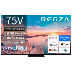 �yREGZA�z4K�t���e���r 75V�^ MiniLED �X�^���_�[�h���f�� 2025�N���f��