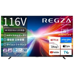 �yREGZA�z4K�t���e���r 116V�^ RGB MiniLED �t���O�V�b�v���f�� 2025�N���f��