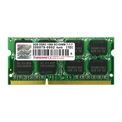 2GB DDR3 1066 SO-DIMM 204pin CL7 128M×8 ivۏ TS256MSK64V1U