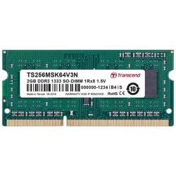 2GB DDR3 1333 SO-DIMM 1Rx8 256Mx8 CL9 1.5V TS256MSK64V3N
