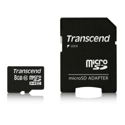 8GB microSD w/ adapter Class10 TS8GUSDHC10
