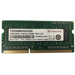 2GB DDR3 1600 SO-DIMM 1Rx8 256Mx8 CL11 1.5V TS256MSK64V6N