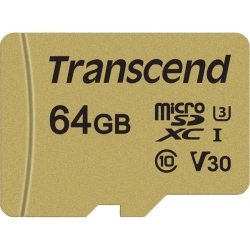 【クリックでお店のこの商品のページへ】64GB UHS-I U3 microSDXC Card with Adapter (MLC) TS64GUSD500S