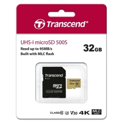 microSDHCJ[h Class10 UHS-I U3 V30 MLC 32GB (SDJ[hϊA_v^t) TS32GUSD500S