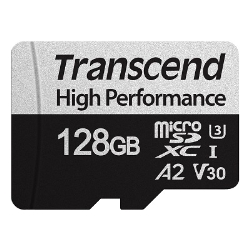 128GB microSDXCJ[h w/ adapter UHS-I U3 A2 TS128GUSD330S