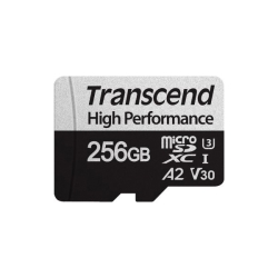 256GB microSDXCJ[h w/ adapter UHS-I U3 A2 TS256GUSD330S