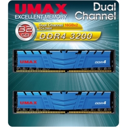 UMAX デスクトップPC用メモリー UDIMM DDR4-3200 32GB（16GB×2） H/S