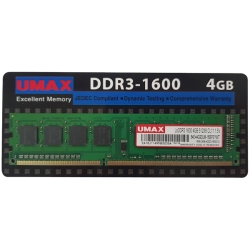 UMAX デスクトップPC用メモリー UDIMM DDR3-1600 4GB 1枚組 UM-DDR3S