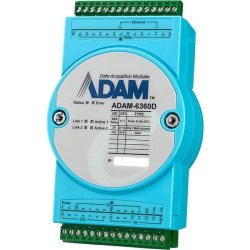 ADAM-6000V[Y 8Relay(SSR)/14DI/6DO IoT Modbus/OPC UA Ethernet Remote I/O ADAM-6360D-A1