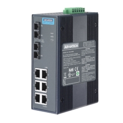 YƗpR~jP[VEKI 6G + 2G MM Unmanaged Ethernet Switch EKI-2728M-BE