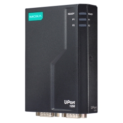 MOXA 2ポート RS-232/422/485 USB 3.2- シリアルコンバーター、-40～75℃ UPort 1250-G2-T