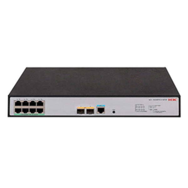 H3C S5008PV5-EI-HPWR L2 Ethernet Switch with 8*10/100/1000BASE-T PoE+ Ports (AC 125W) and 2*1000BASE-X SFP PortsA(AC) 9801A415