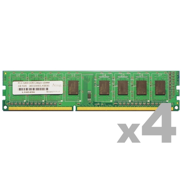 DDR3-1600 240pin UDIMM 2GB×4 ȓd ADS12800D-H2G4