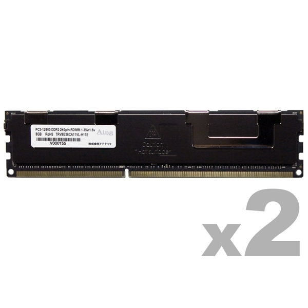 DDR3L-1600 240pin RDIMM 8GB×2 fAN d ADS12800D-LR8GDW