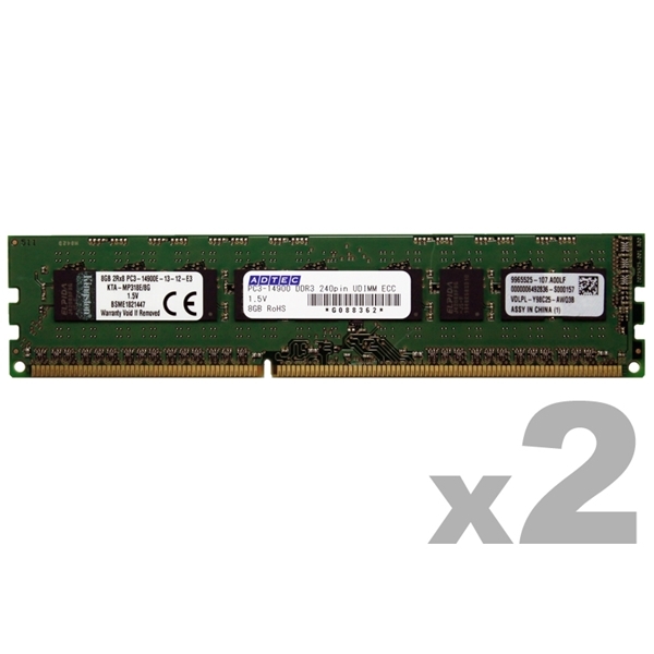 Macp DDR3-1866 240pin UDIMM ECC 8GB×2 ADM14900D-E8GW