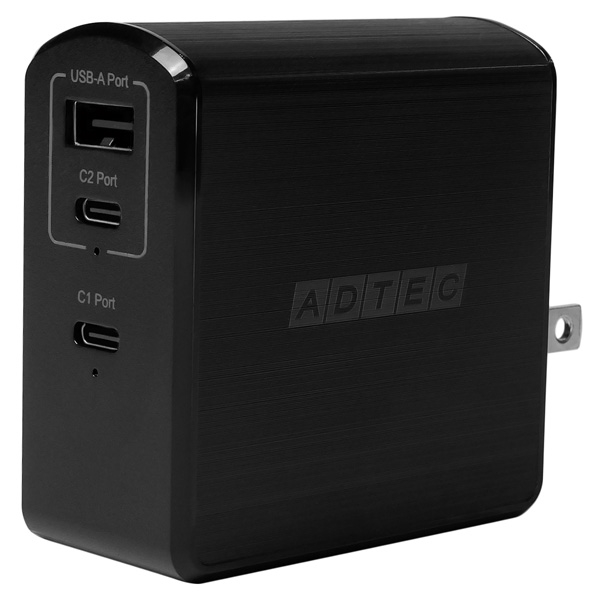 Power DeliveryΉ GaN AC[d/105W/USB Type-A 1|[g Type-C 2|[g/ubN APD-A105AC2-BK