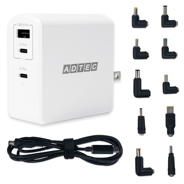 Power DeliveryΉ GaN AC[d/105W/USB Type-A 1|[g Type-C 2|[g/zCg & }`vOP[uZbg APD-A105AC2-wM-WH