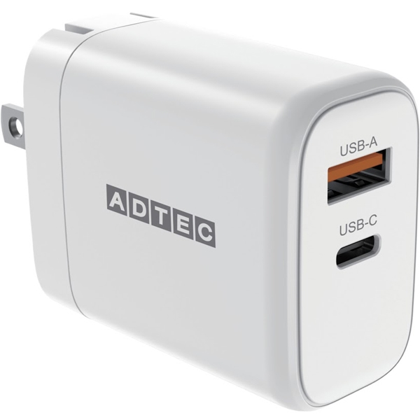 Power DeliveryΉ GaN AC[d/65W/USB Type-A 1|[g/Type-C 1|[g/zCg APD-V065AC-WH