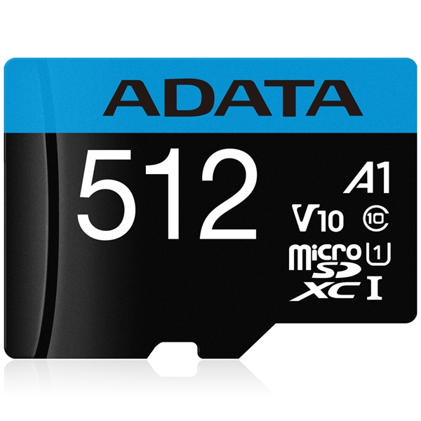 ADATA microSDXC 512GB U1 C10 A1 AUSDX512GUICL10A1-RA1