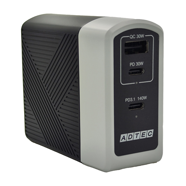 Power Delivery 3.1Ή GaN AC[d/140W/USB Type-C 2|[g Type-A 1|[g/ubN APD-A140AC2-BK