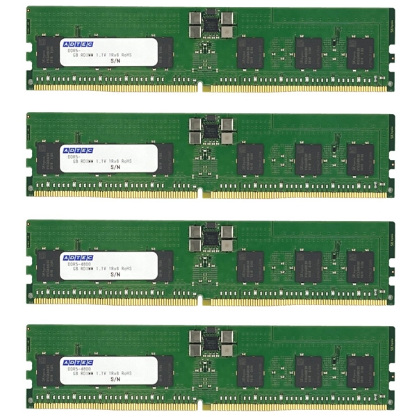 DDR5-5600 RDIMM 32GB×4 2Rx8 80bit ADS5600D-R32GDBT4