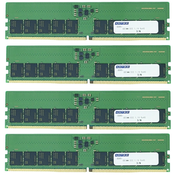 DDR5-5600 UDIMM ECC 16GB×4 1Rx8 ADS5600D-E16GSB4