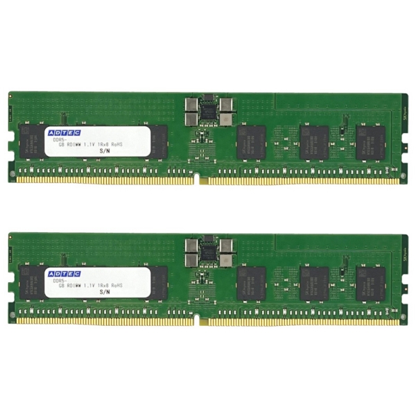 DDR5-5600 RDIMM 16GB×2 1Rx8 80bit ADS5600D-R16GSBTW