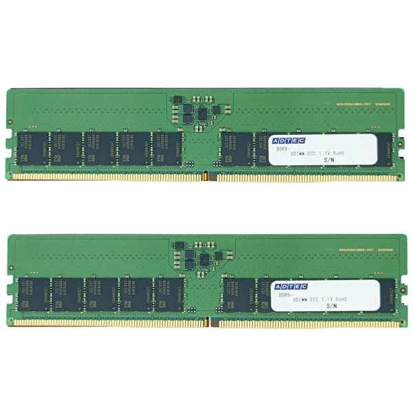 DDR5-5600 UDIMM ECC 32GB×2 2Rx8 ADS5600D-E32GDBW